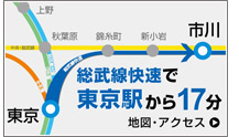 総武線快速で東京駅から17分